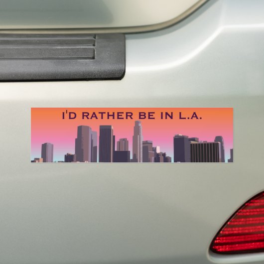 Het centrum van Los Angeles - Afbeelding Bumpersticker (Op auto)
