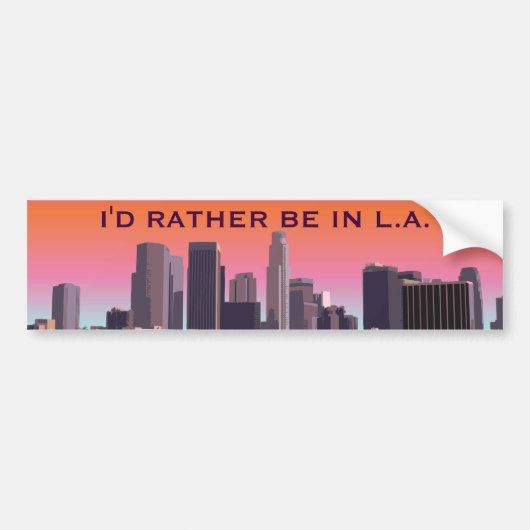 Het centrum van Los Angeles -  Afbeelding Bumpersticker (Voorkant)