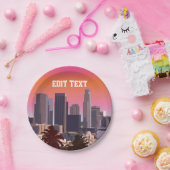 Het centrum van Los Angeles -  Afbeelding Papieren Bordje (Feest)