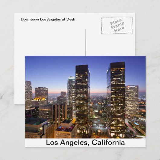 Het centrum van Los Angeles Briefkaart (Voorkant / Achterkant)