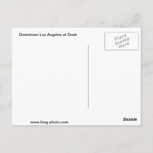 Het centrum van Los Angeles Briefkaart (Achterkant)