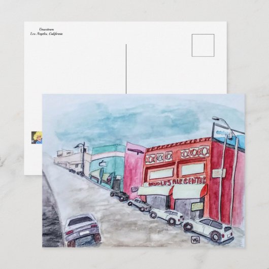 Het centrum van Los Angeles Briefkaart (Voorkant / Achterkant)