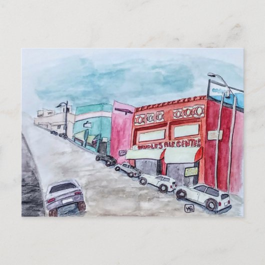 Het centrum van Los Angeles Briefkaart (Voorkant)