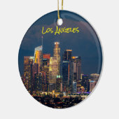 Het centrum van Los Angeles in Dusk Keramisch Ornament (Links)