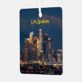 Het centrum van Los Angeles, met San Gabriel Mts, Metalen Ornament (Voorkant links)