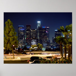 Het centrum van Los Angeles Poster