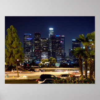 Het centrum van Los Angeles Poster