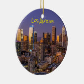 Het centrum van Los Angeles Skyline in Dusk Keramisch Ornament (Rechts)