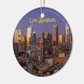 Het centrum van Los Angeles Skyline in Dusk Keramisch Ornament (Links)