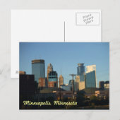 Het centrum van Minneapolis, Briefkaart Minnesota (Voorkant / Achterkant)