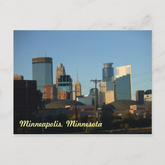 Het centrum van Minneapolis, Briefkaart Minnesota