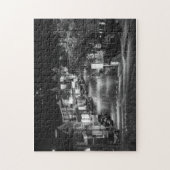 Het centrum van Mystic CT in zwart-wit Legpuzzel (Verticaal)