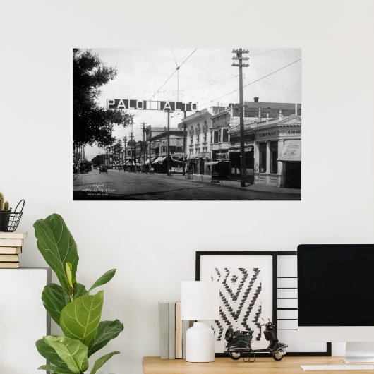 Het centrum van Palo Alto in Poster 1914 (Thuiskantoor)