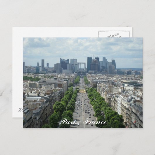 Het centrum van Parijs Briefkaart (Voorkant / Achterkant)