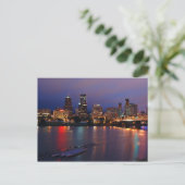 Het centrum van Portland bij nacht Briefkaart (Staand voorkant)