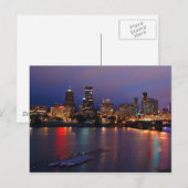 Het centrum van Portland bij nacht Briefkaart (Voorkant / Achterkant)