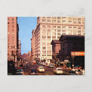 Het centrum van Portland, Oregon Vintage Briefkaart