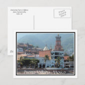 het centrum van Puerto Vallarta met briefkaart aan (Voorkant / Achterkant)