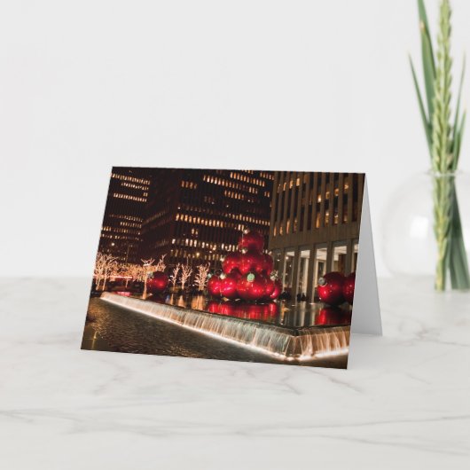 Het Centrum van Rockefeller van de Ballen van Feestdagen Kaart (Voorkant)