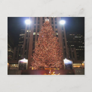 Het Centrum van Rockefeller van de kerstboom Feestdagenkaart