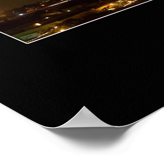 Het centrum van San Diego Night Panorama Poster (Hoek)