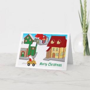 Het centrum van Santa 2 Feestdagen Kaart