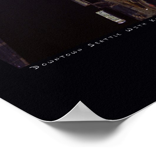 Het centrum van Seattle op Sunset With Kingdome, 1 Poster (Hoek)