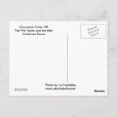 Het centrum van Tulsa met vogels Briefkaart (Achterkant)