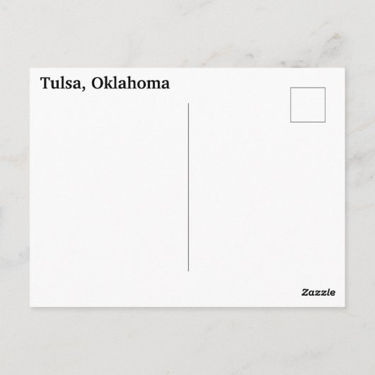 Het centrum van Tulsa, Oklahoma Briefkaart (Achterkant)