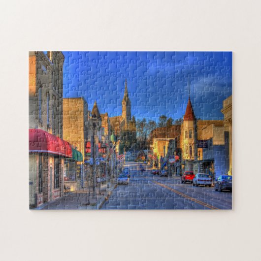 Het centrum van Wisconsin. Jigzaag Puzzle Legpuzzel (Horizontaal)