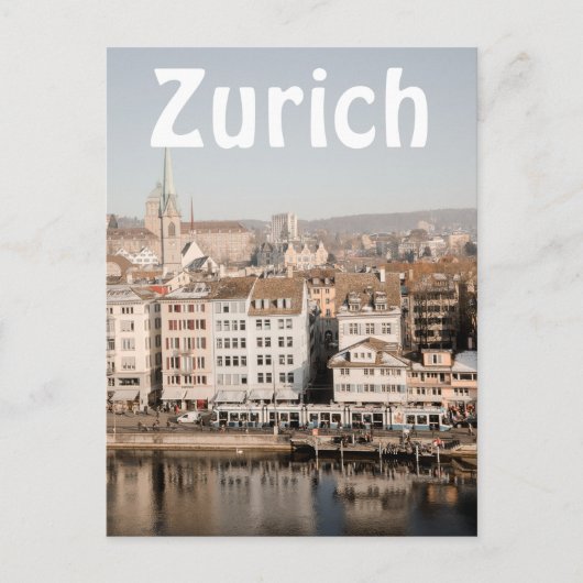 Het centrum van Zurich van de Aesthetische Aesthes Briefkaart (Voorkant)