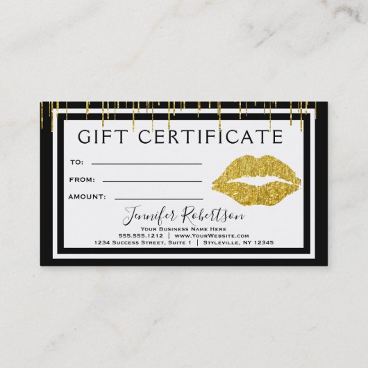 Het Certificaat van de Gift van de Kunstenaar van (Achterkant)