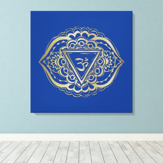 Het Chakras Ajna - Gewatteerde Canvas (Insitu (Houten vloer))
