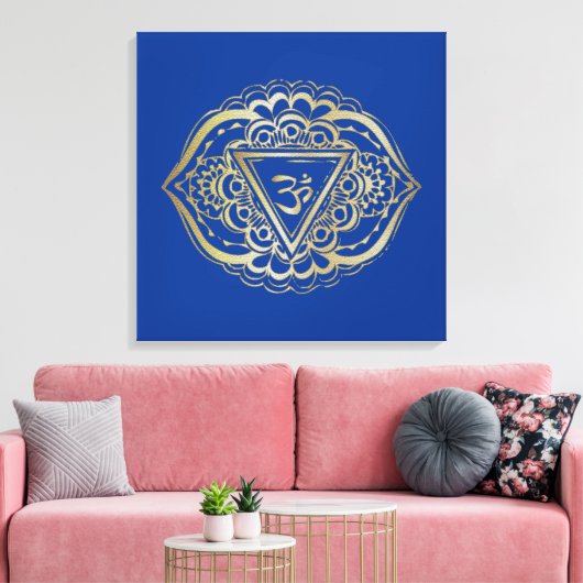 Het Chakras Ajna - Gewatteerde Canvas (Insitu (Woonkamer))