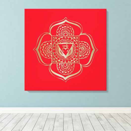 Het Chakras Muladhara - Gewatteerde Canvas (Insitu (Houten vloer))