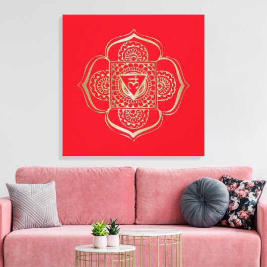 Het Chakras Muladhara - Gewatteerde Canvas (Insitu (Woonkamer))