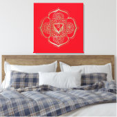 Het Chakras Muladhara - Gewatteerde Canvas Afdruk (Insitu (Slaapkamer))