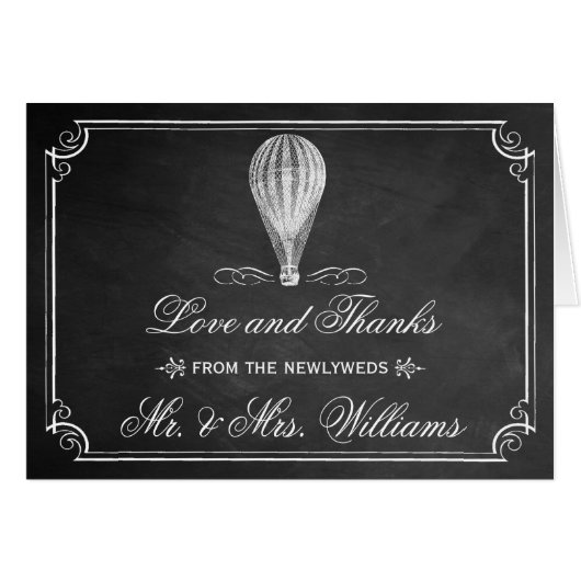 Het Chalkboard Hot Air Ballon Wedding Collectie (Voorkant Horizontaal)