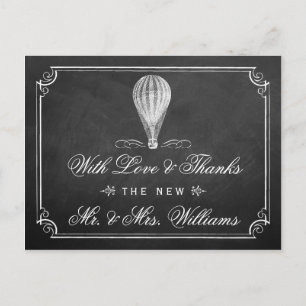 Het Chalkboard Hot Air Ballon Wedding Collectie Briefkaart