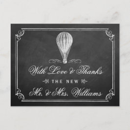 Het Chalkboard Hot Air Ballon Wedding Collectie Briefkaart