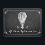 Het Chalkboard Hot Air Ballon Wedding Collectie Informatiekaartje<br><div class="desc">Het Chalkboard Hete Luchtballon Bruiloft Collectie - Detail Kaarten.</div>
