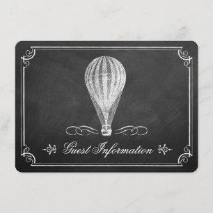 Het Chalkboard Hot Air Ballon Wedding Collectie Informatiekaartje