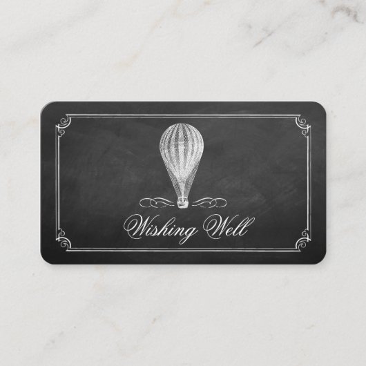 Het Chalkboard Hot Air Ballon Wedding Collectie Informatiekaartje (Voorkant)
