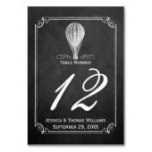Het Chalkboard Hot Air Ballon Wedding Collectie Kaart (Achterkant)
