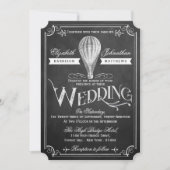 Het Chalkboard Hot Air Ballon Wedding Collectie Kaart (Voorkant)