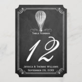 Het Chalkboard Hot Air Ballon Wedding Collectie Kaart (Achterkant)