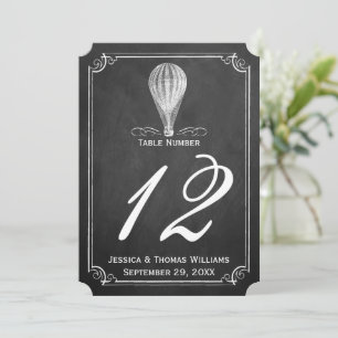 Het Chalkboard Hot Air Ballon Wedding Collectie Kaart