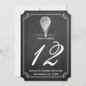 Het Chalkboard Hot Air Ballon Wedding Collectie Kaart (Voorkant)