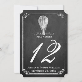 Het Chalkboard Hot Air Ballon Wedding Collectie Kaart