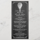 Het Chalkboard Hot Air Ballon Wedding Collectie Menu (Voorkant)